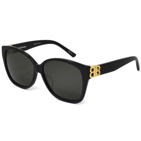 NEW BALENCIAGA SUNGLASSES BB0135SA 001 BLACK WOMEN EYEWEAR - Picture 1 of 3